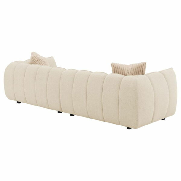 Winchester - Boucle Upholstered Extra Long Sofa - Sand Pebble - Image 10
