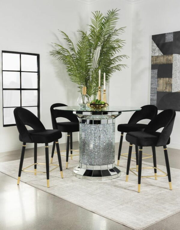 Ellie - Mirrored Counter Height Dining Table Set - Image 16