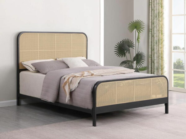 Lanewood - Open Cane Rattan Metal Bed - Image 15