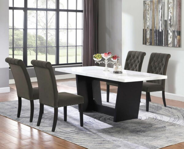 Sherry - Rectangular Marble Top Dining Table Set - Image 46