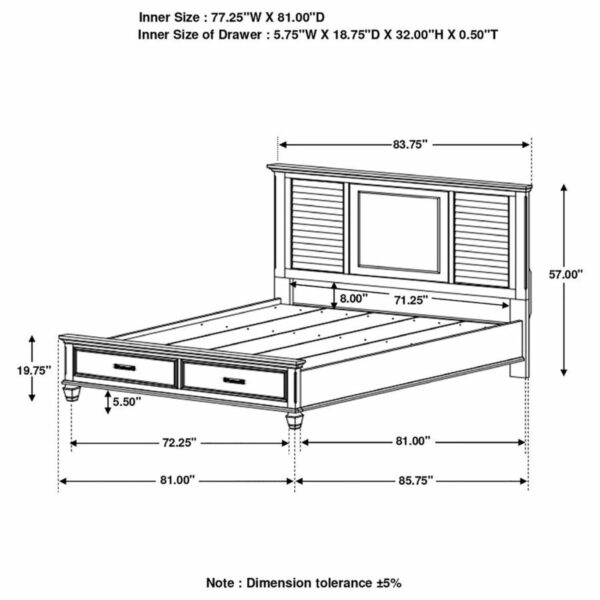 Franco - Wood Storage Panel Bed - Image 8