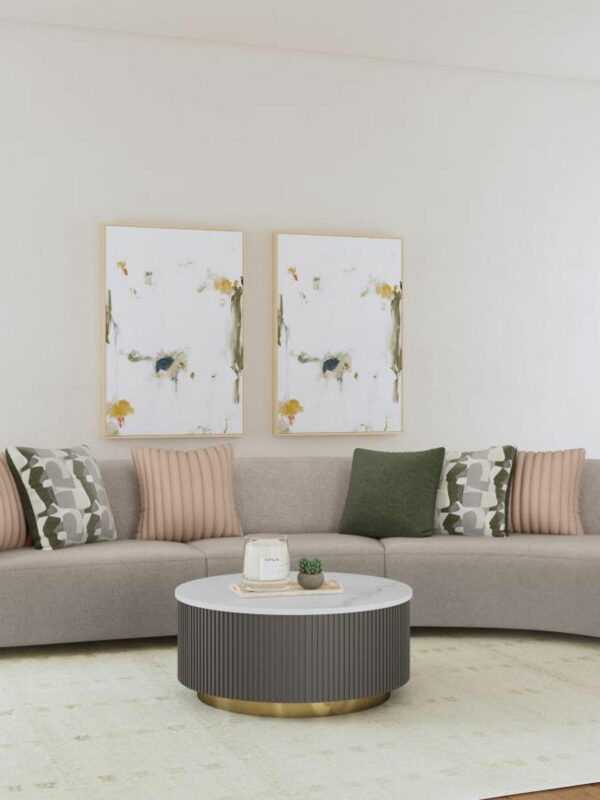 Fayette - Upholstered Armless Chair - Greige - Image 13