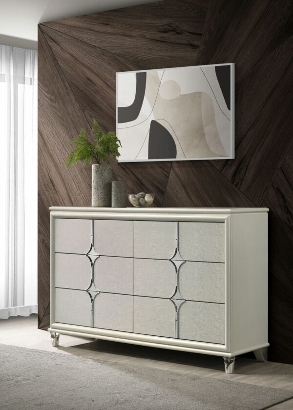 Olivia - 6-Drawer Dresser Cabinet - Pearl White - Image 11