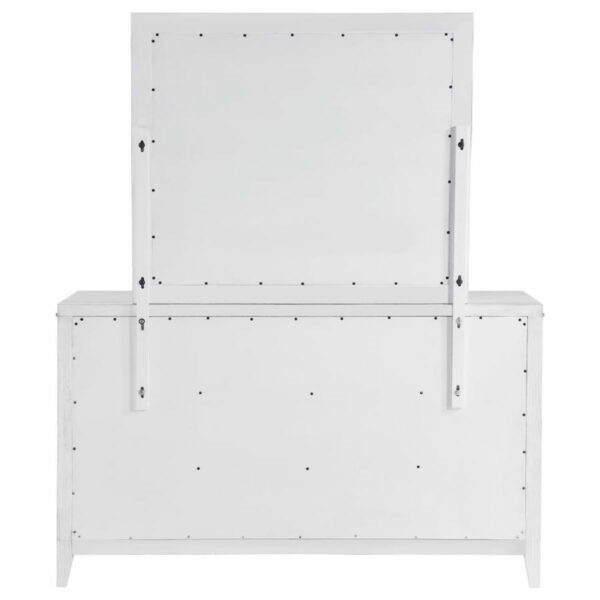 Marielle - 6-Drawer Dresser With Mirror - Distressed White - Image 11