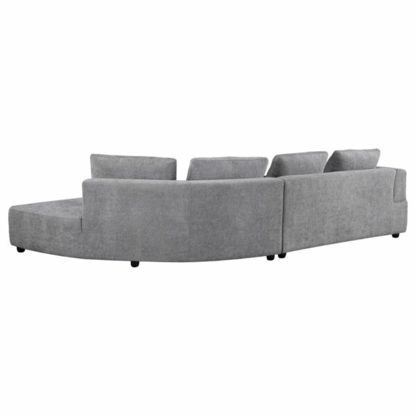 Toscano - Upholstered Sectional Sofa - Gray - Image 4