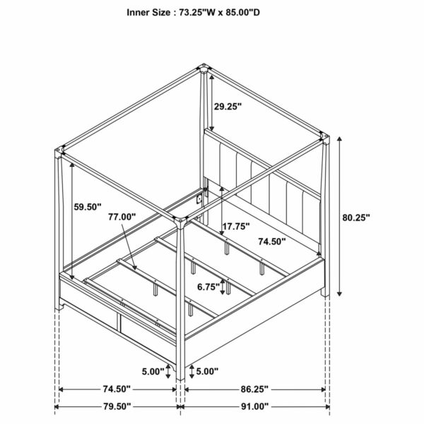 Gran Park - Four Poster Canopy Bed - Image 10