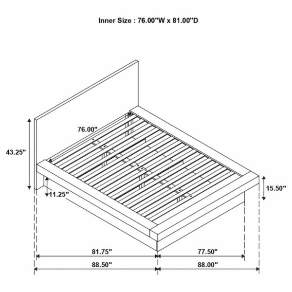 Jessica - Wood LED Panel Bed - Image 12