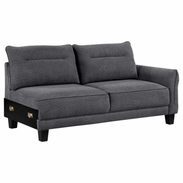 Caspian - Upholstered Curved Arm Chaise Sectional Sofa - Image 11