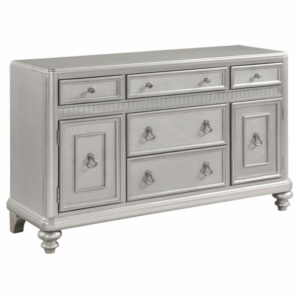 Bling Game - Dining Sideboard Buffet Cabinet - Metallic Platinum - Image 8
