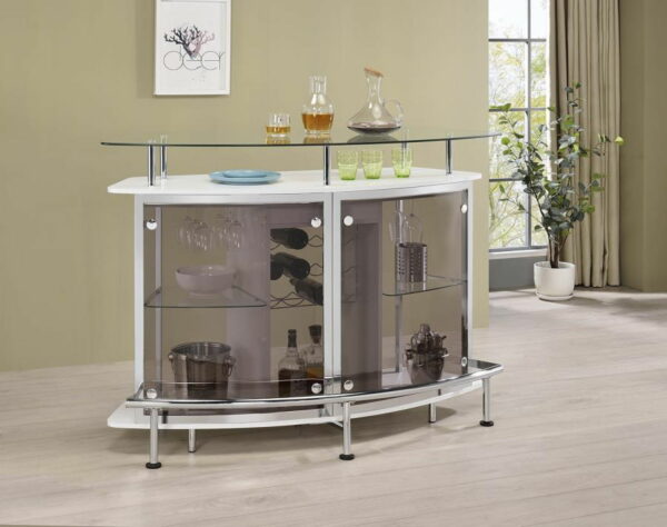 Gideon - Curved Glass Top Home Cabinet - Image 2