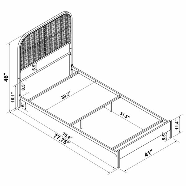 Amherst - Radio Weave Rattan Metal Bed - Image 56