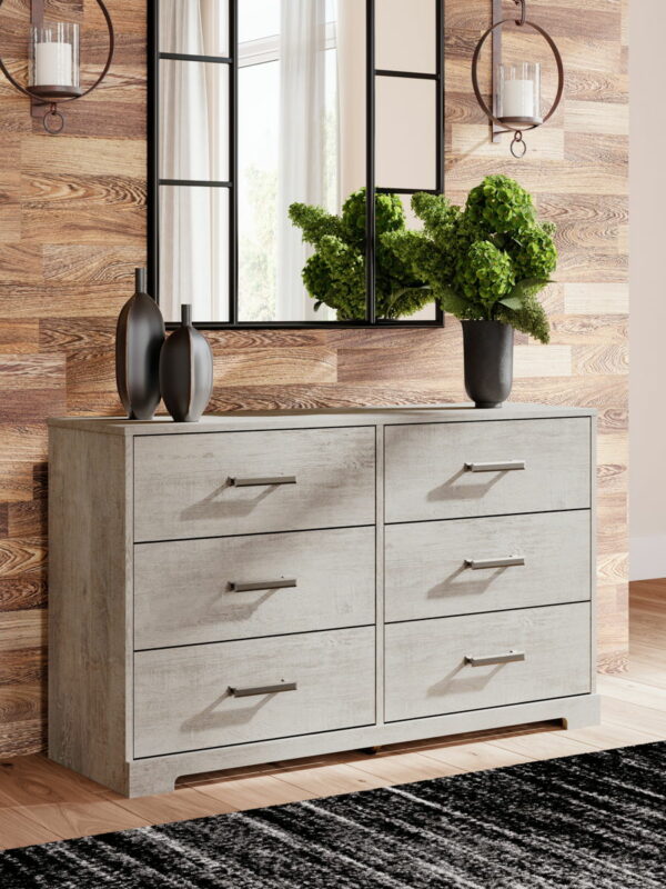 Shawburn - Whitewash - Six Drawer Dresser - Image 4