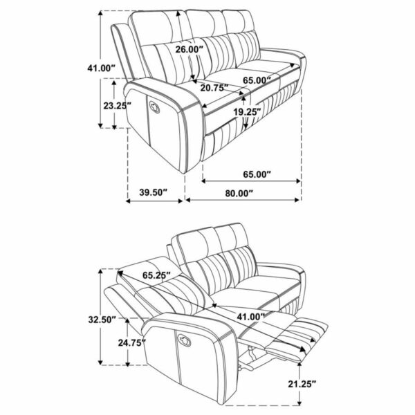 Raelynn - Upholstered Reclining Sofa Set - Image 15