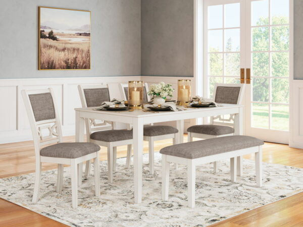 Erinberg - Antique White - Dining Room Table Set (Set of 6) - Image 4