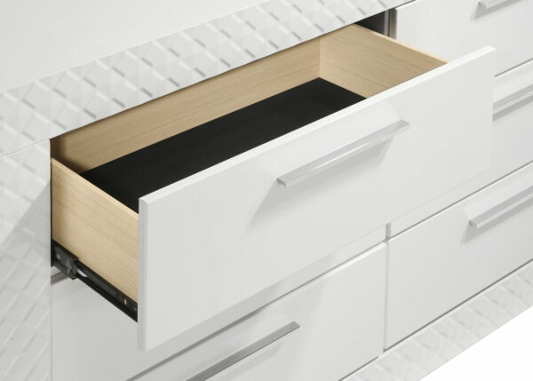 Ives - 6-Drawer Dresser Cabinet - White High Gloss - Image 5