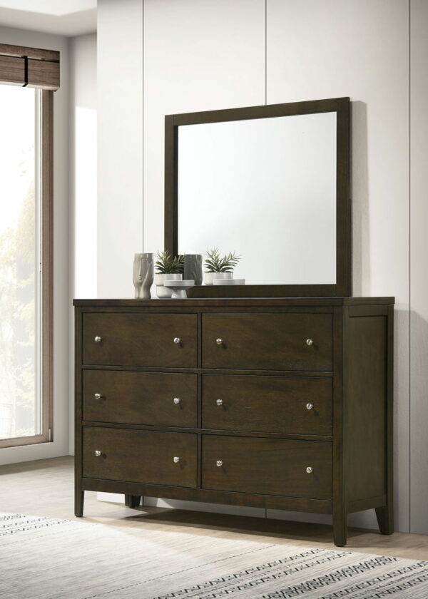 Wilkes - 6-Drawer Dresser And Mirror - Dark Cocoa - Image 6