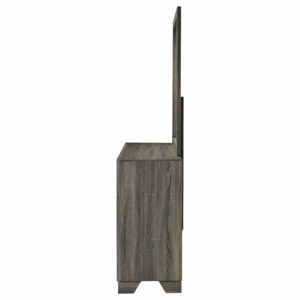 Wright - 6-Drawer Dresser And Mirror - Brown Oak - Image 12