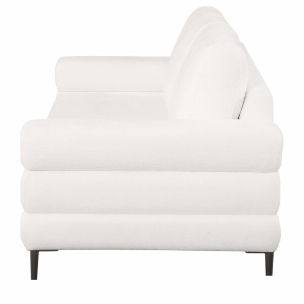 Jessel - Chenille Upholstered Track Arm Sofa - Ivory - Image 2