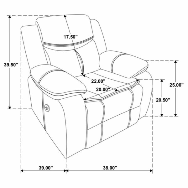 Sycamore - Upholstered Power Recliner Chair - Image 14
