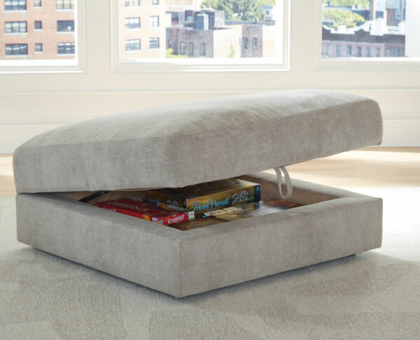 Aslan Court - Pebble - Ottoman With Storage - Image 3