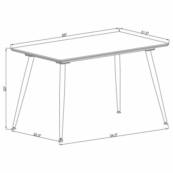 Dennison - 5 Piece Rectangular Dining Table Set - Gray - Image 14