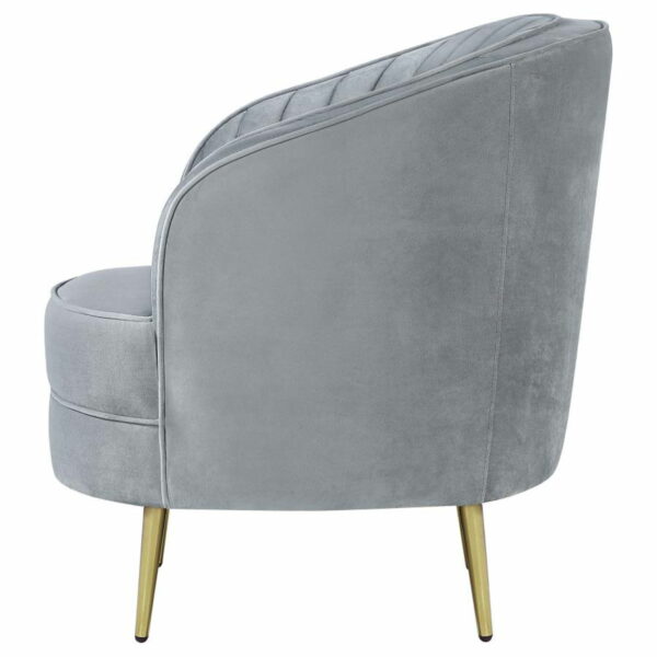 Sophia - Upholstered Channel Tufted Barrel Accent Chair - Image 16
