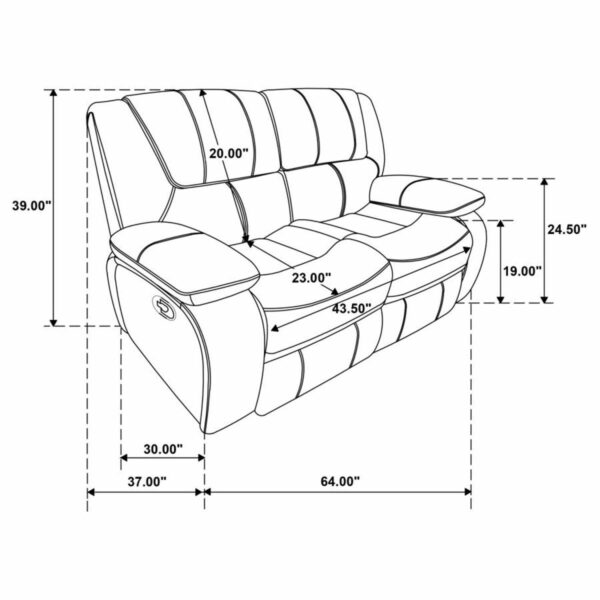 Camila - Upholstered Reclining Sofa Set - Image 26