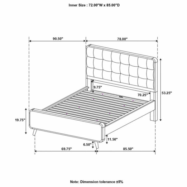 Robyn - Wood Panel Bed - Image 2