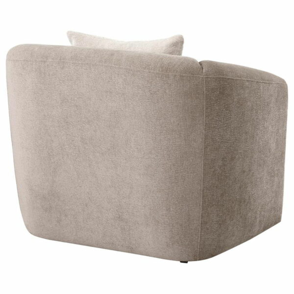 Townsend - Chenille Upholstered Rolled Arm Chair - Latte - Image 13