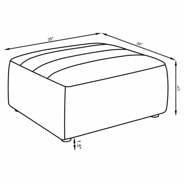 Sunny - Square Upholstered Ottoman - Image 7