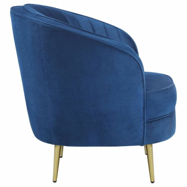 Sophia - Upholstered Channel Tufted Barrel Accent Chair - Image 9