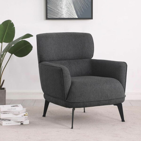 Andrea - Upholstered Crecent Arm Accent Chair - Image 2