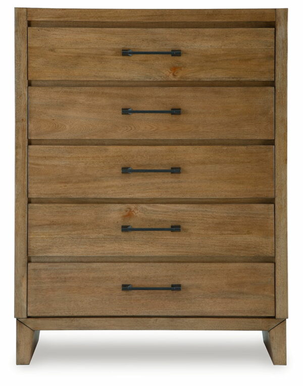 Sherbana - Light Brown - Five Drawer Chest - Image 2
