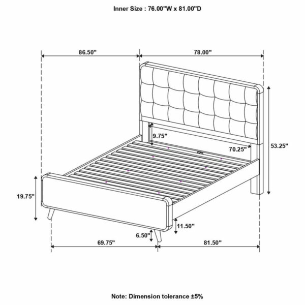 Robyn - Wood Panel Bed - Image 3