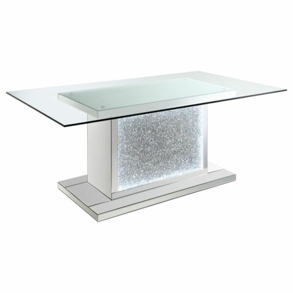 Marilyn - Rectangular Mirrored Dining Table Set - Image 8