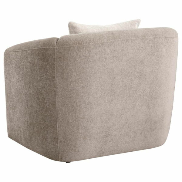 Townsend - Chenille Upholstered Rolled Arm Chair - Latte - Image 11