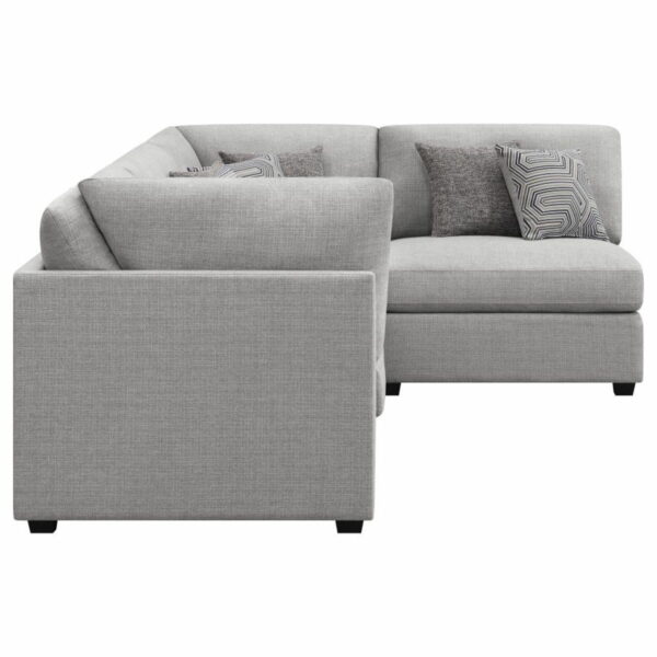 Cambria - 4 Piece Upholstered Modular Sectional Sofa - Gray - Image 4