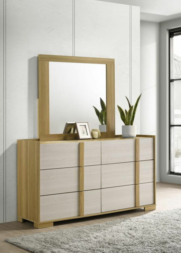 Hyland - 6-Drawer Dresser With Mirror - Natural - Image 14