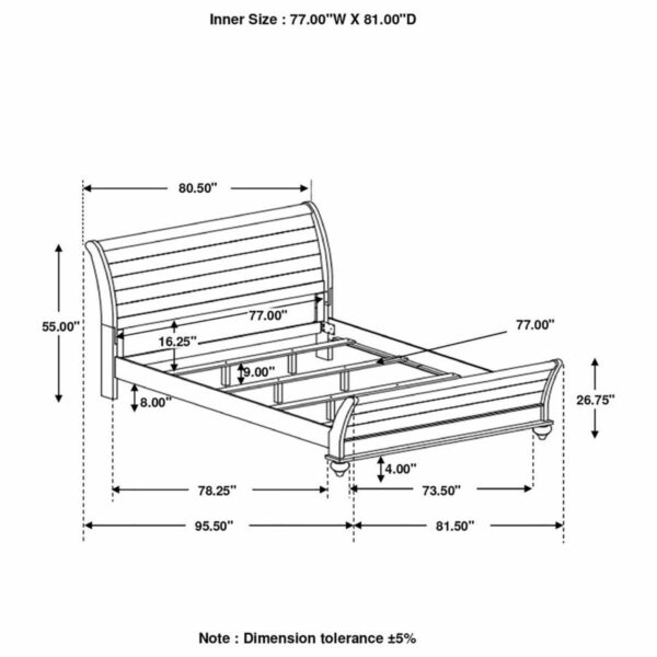 Stillwood - Wood Sleigh Bed - Image 2