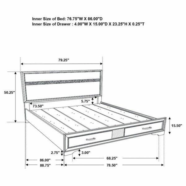 Miranda - Storage Wood Panel Bed - Image 17