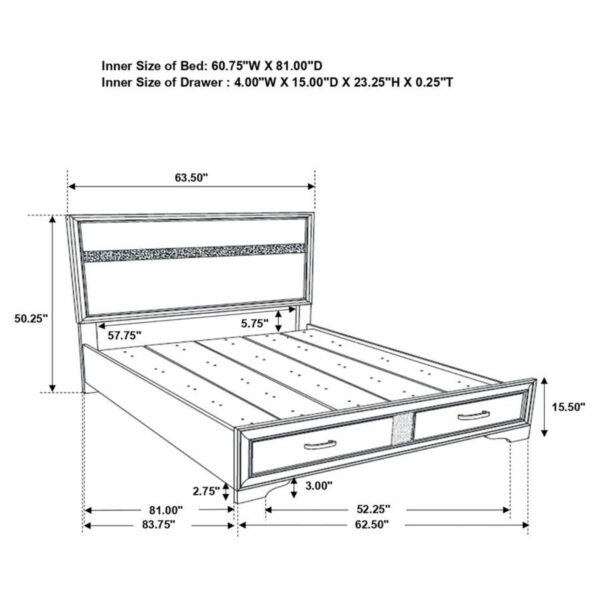 Miranda - Storage Wood Panel Bed - Image 13