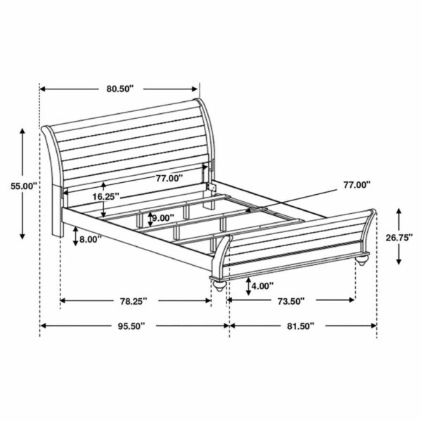 Stillwood - Wood Sleigh Bed - Image 4