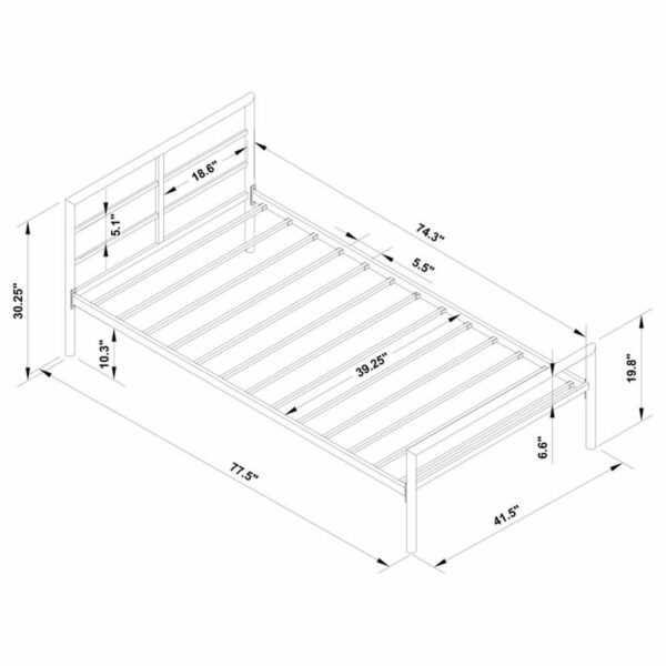 Fisher - Metal Open Frame Bed - Image 8