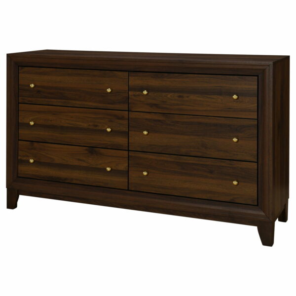 Welsley - 6-Drawer Dresser Cabinet - Walnut - Image 8