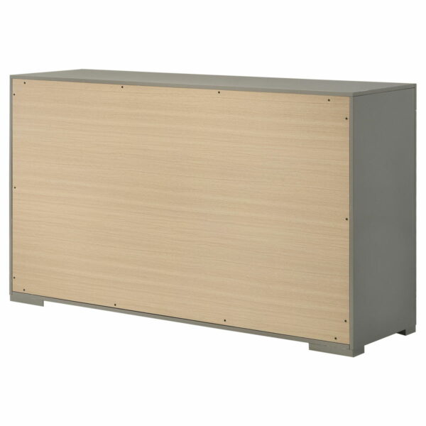Ives - 6-Drawer Dresser Cabinet - Gray High Gloss - Image 6
