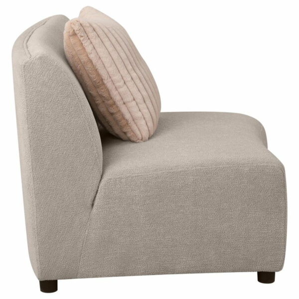 Fayette - Upholstered Armless Chair - Greige - Image 5