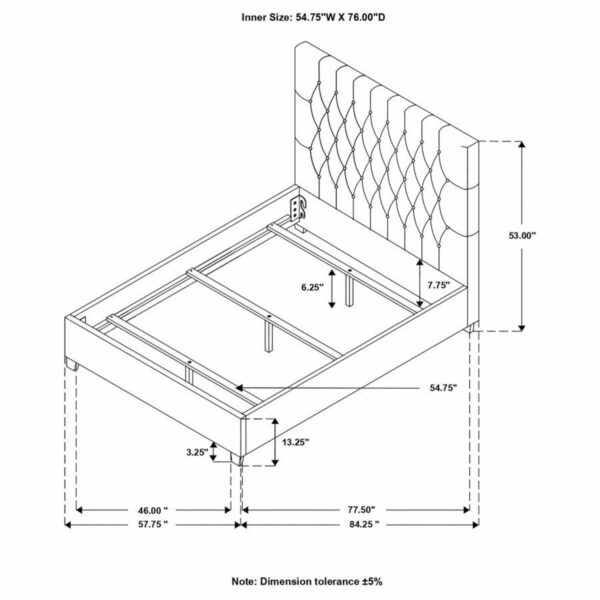 Chloe - Upholstered Panel Bed - Image 13