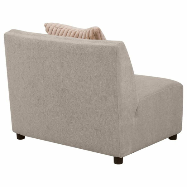 Fayette - Upholstered Armless Chair - Greige - Image 2
