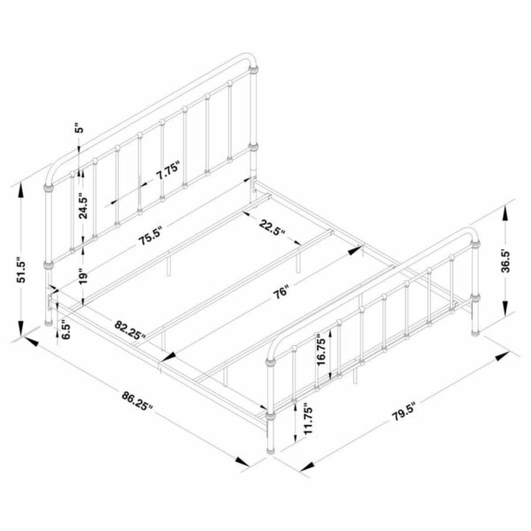 Livingston - Open Frame Metal Bed - Image 9