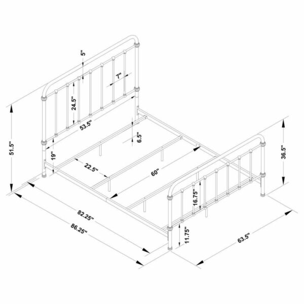Livingston - Open Frame Metal Bed - Image 8